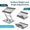 Lifelong 360 Rotating Ergonomic Laptop Stand for Desk, Laptop Riser