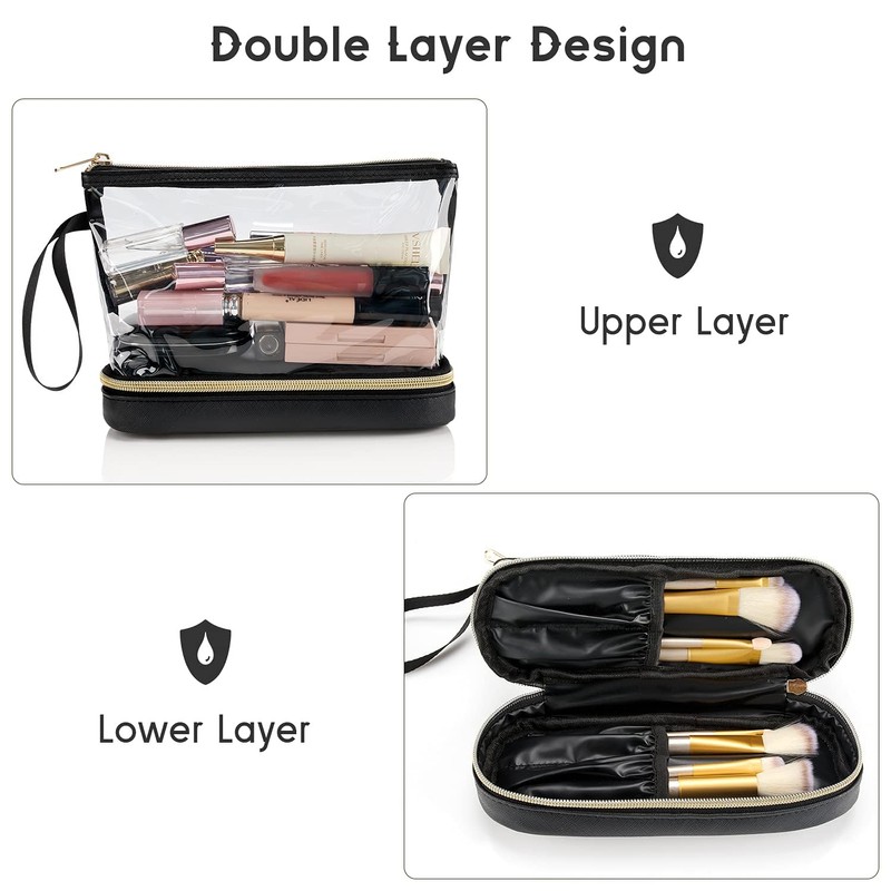 Epzia Clear Travel Makeup Bags - TSA Approved Cosmetic &