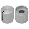 6mm Round Hole 15mm Short Solid Aluminium Control Knob for