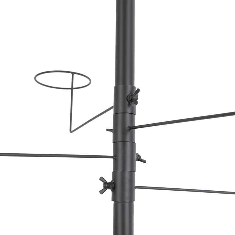 5 Tier Freestanding Metal Hat Organizer Rack with 20 Hookers,