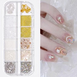 Lismyakey Nail Parts, Studs, Nail Art Parts, 3D Nail Art Decoration, Nail Art, 3D, Nail Accessories, Craft Parts, Glitter, Nail Design, DIY Nail Decoration (Principality of the Diverse Region)