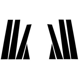 Rvinyl Pillar Post Window Trim Compatible with Nissan Pathfinder 2013-2020 - Gloss (Black)