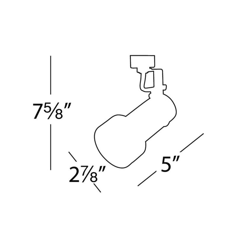 WAC Lighting, TK-725 Line Voltage Track Head in Black for