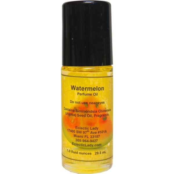 Watermelon Perfume Oil, 1.0 Oz Portable Roll-On Fragrance with Long-Lasting Scent, Delightful Essential Oils and Jojoba Oil For Daily Use
