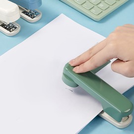 Delhi Deli Compact 360 Degree Rotating Saddle Stitching Staple Stapler No. 33 White / 델리 콤팩트 360도 회전식 중철 제본 스테이플러 33호침 화이트