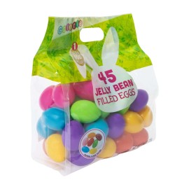 Galerie 45 Jelly Bean Filled Multi-Colored Plastic Easter Eggs 7.94 oz 225g