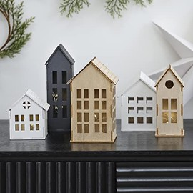 Ginger Ray BWC-113 5-Piece Christmas Decoration for Mantel or Fireplace (Black)