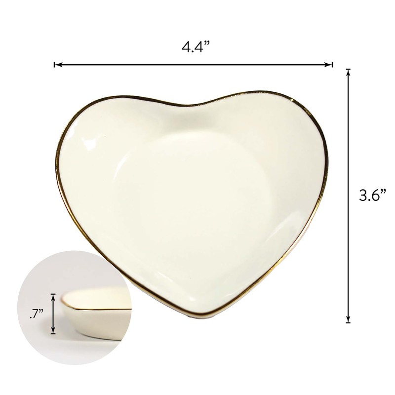 Sorority Shop Zeta Tau Alpha Jewelry Dish - Heart-Shaped High-gloss