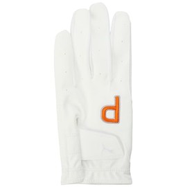 PUMA Men's Golf P Glove (Left Hand), bright white/licky orange