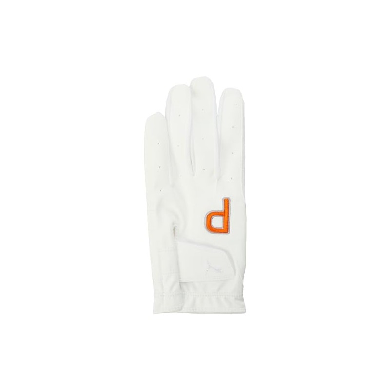 PUMA Men's Golf P Glove (Left Hand), bright white/licky orange