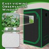 Green Hut Grow Tent 32"x32"x63", High Reflective Mylar Dark Room