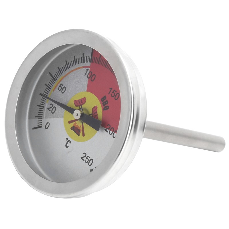 0‑250℃ Grill Thermometer Stainless Steel Oven Pointer Thermometer Temperature Gauge