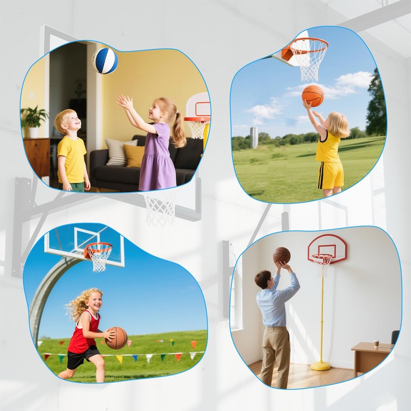8 Pcs Mini Basketball Nets Replacement for 8"-10.25" Basketball Rims