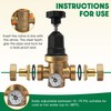 Upgraded 3/4" Water Pressure Regulator, FNPT Double Union, Polymer, Visual