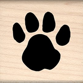 Stamps by Impression Paw Print Rubber Stamp 1 inch