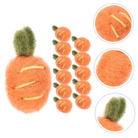 DOITOOL 2sets Felted Carrots DIY Accessories for Headdress Hairpins Brooches Cute Craft Supplies for Handmade Clothing and Decoration 12pcs*2