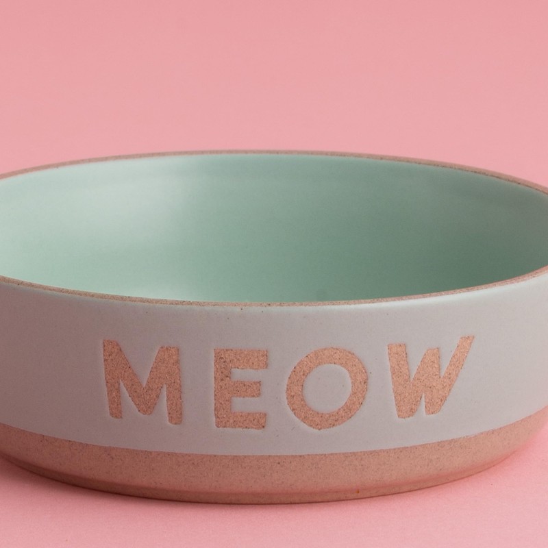 Mason Cash: Meow Cat Bowl - 5.1", 10.1oz - Green