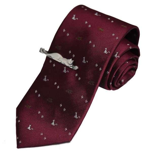 Necktie, Tie Clip Set, Gift Box, Silk Tie, Animal, Cat,