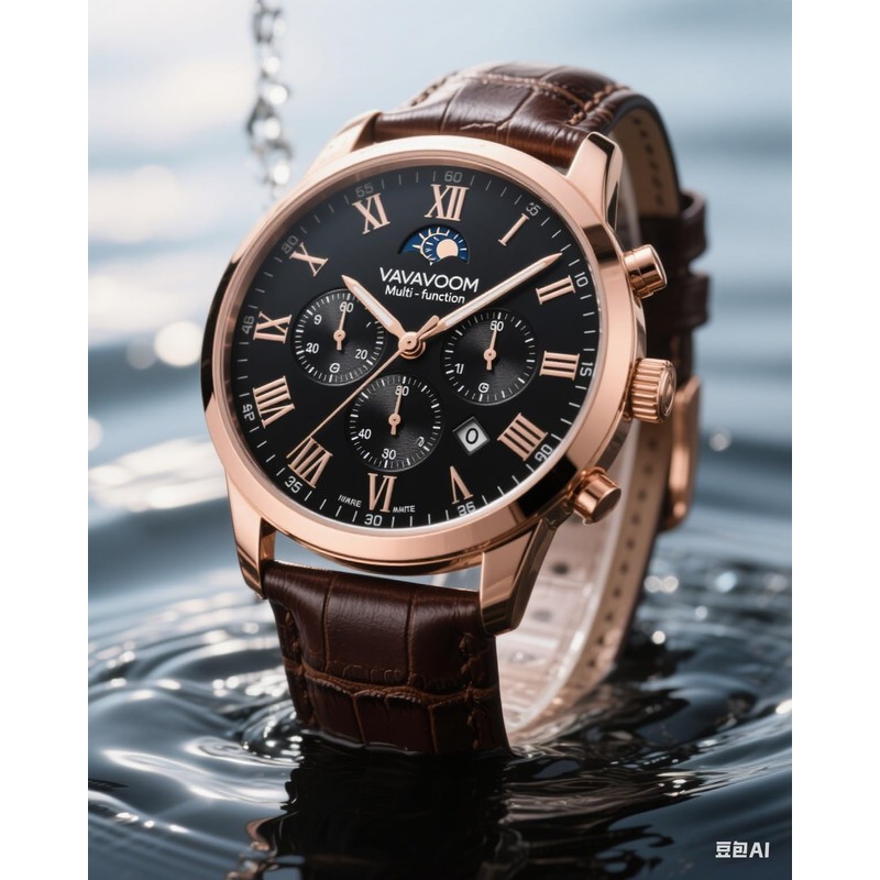 Hannah Martin Men's 6 Hand Multi Function Watch with Date