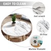 Highdi Tablecloth Washable Round 80 cm, Elastic Mármol Printable Tablecloth