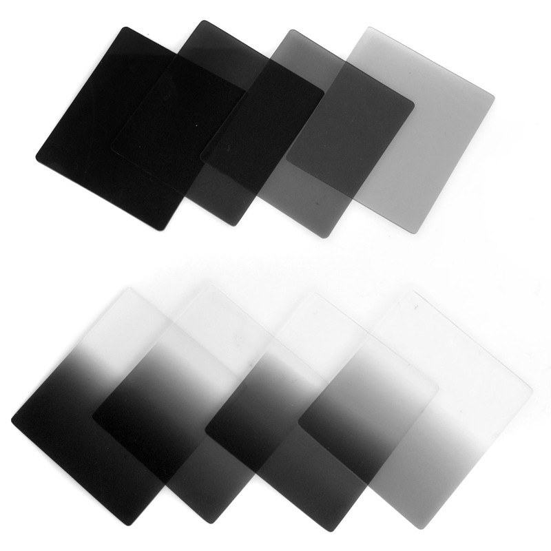 XCSOURCE 8 Piece Rectangular Filter Set ND2 ND4 ND8 ND16