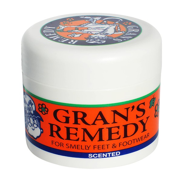 Gran's Remedy Natural Shoe Deodorizer and Foot Odor Eliminator Powder for Men, Women, and Kids, Absorb Sweat and Moisture, Neutralize Smelly Odors, Scented