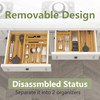 Suli Large Silverware Drawer Organizer, Adjustable Kitchen Flatware for Forks