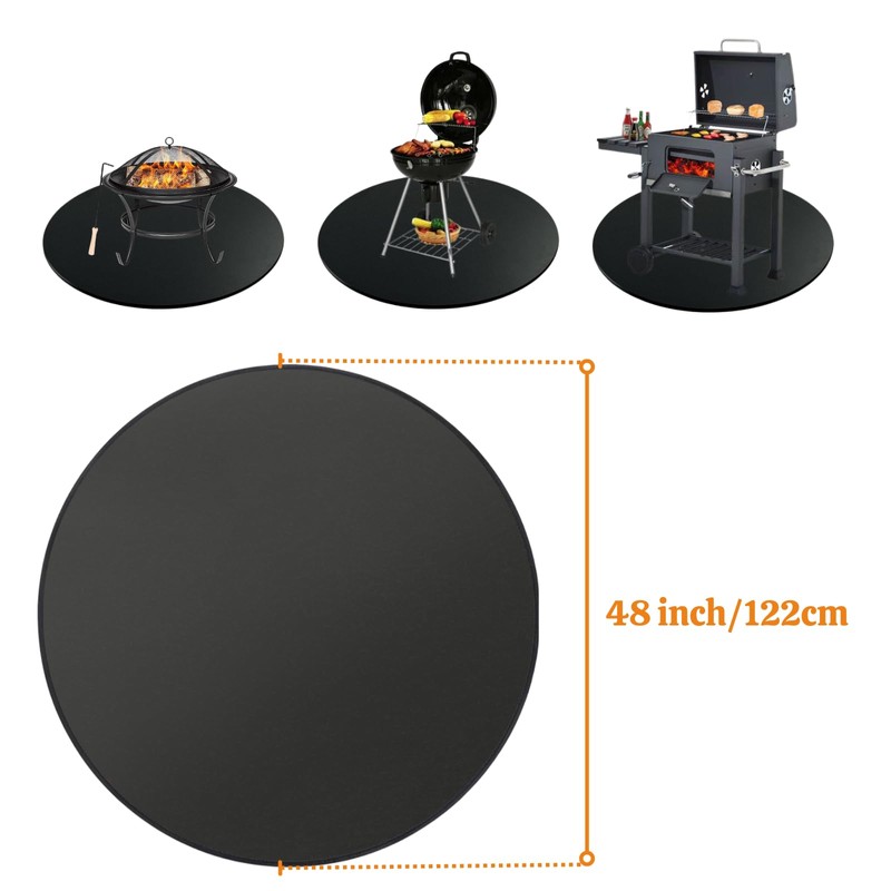 LeadCon 48 Inch Under Grill Mat, Fireproof BBQ Mat for