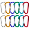 1PCS Carabiner Clip, 3" Aluminum Clips D Ring Shape Carabiner