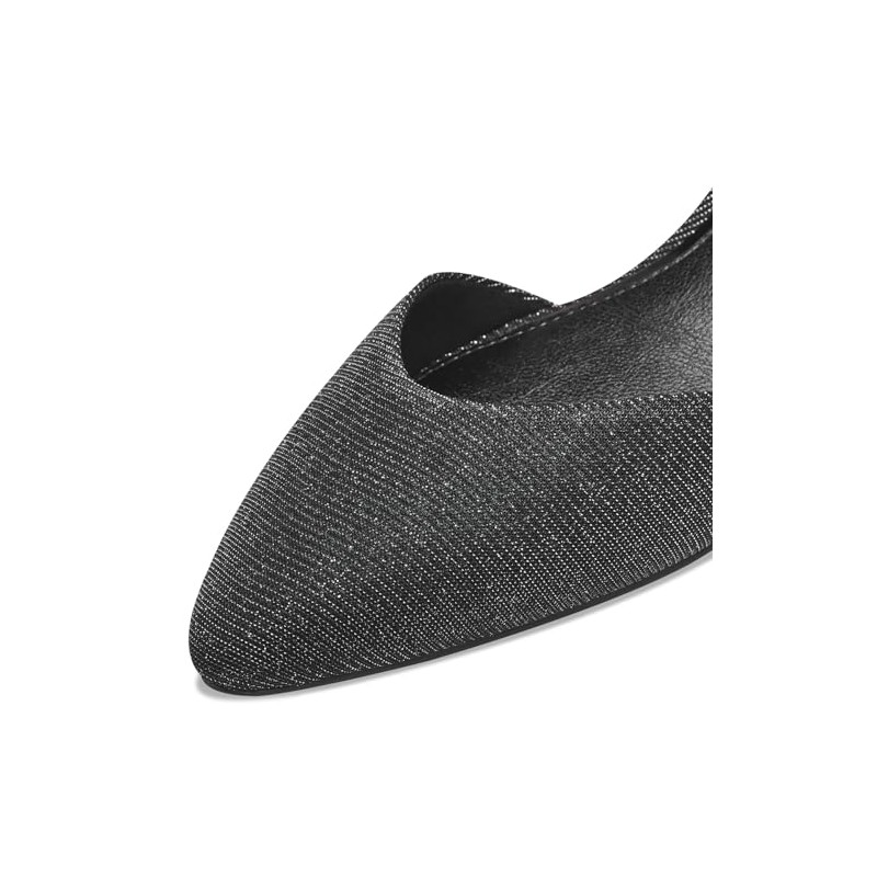 MARCO TOZZI Women's Pumps with Strap Glitter Vegan, Black Metallic