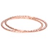 uGems 2 14K Rose Gold Filled Sparkle Stacking Rings Size