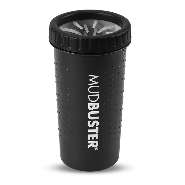 Dexas MudBuster Portable Dog Paw Washer/Paw Cleaner, Large, Matte Black-