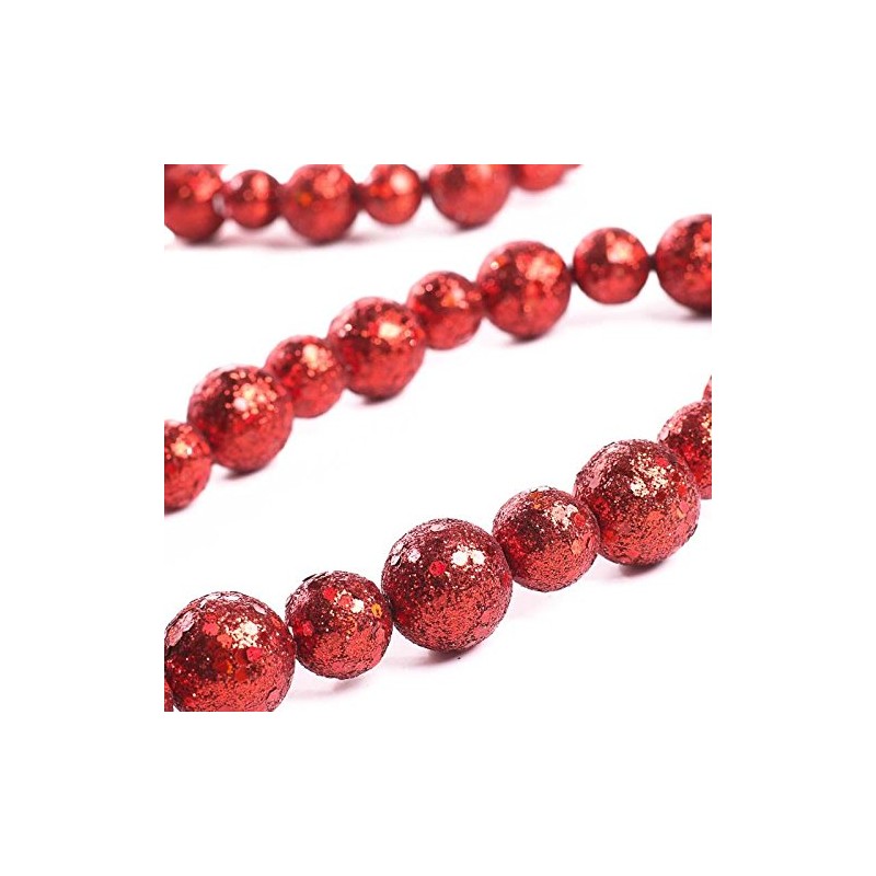 Factory Direct Craft Set of 3 Bright Red Sparkly Glitter
