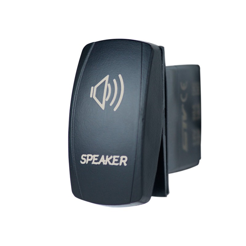 Laser Backlit Red Rocker Switch Speaker 20A 12V On/Off LED