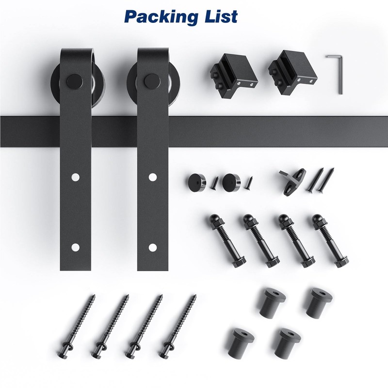 EaseLife 5.3 FT Sliding Barn Door Hardware Track Kit,Basic J