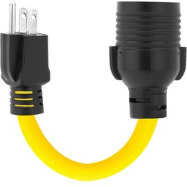 Nema 5-15P Male L14-30R Female Power Adapter Cord,Household 15Amp to Generator Lock in 30Amp Adapter Cord,STW 12AWG Length= 28CM