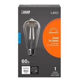 Feit Electric ST19 E26 (Medium) LED Dusk to Dawn Bulb Daylight 60 Watt Equivalence 1 pk