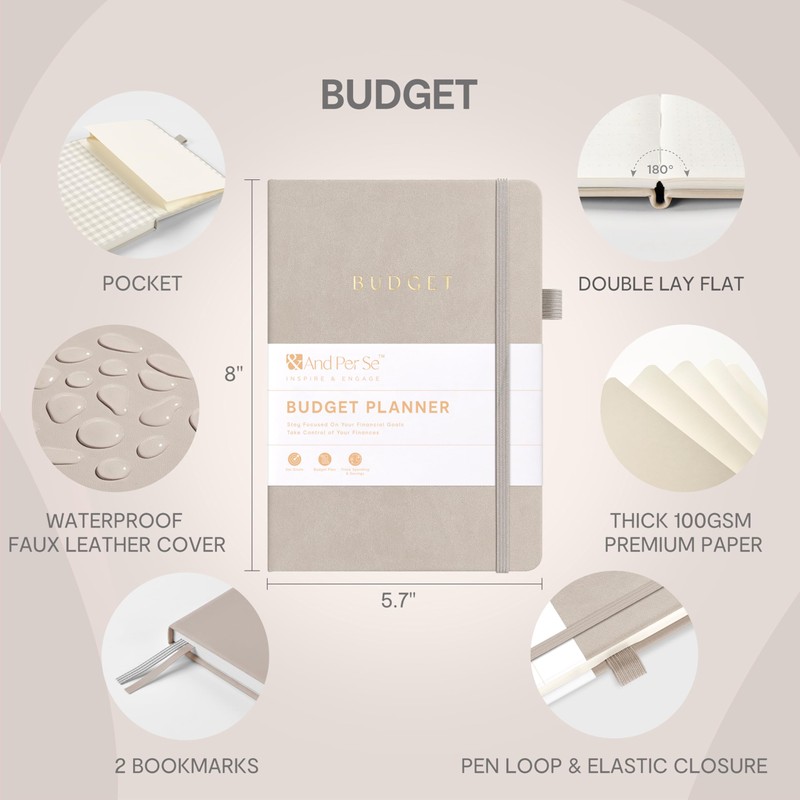 And Per Se Budget Planner, Monthly Budget Notebook with Expense