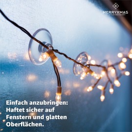MERRYXMAS 20 x suction cups for fairy lights, suction hooks, suction cup holder for windows and windows, hooks and clips for holder