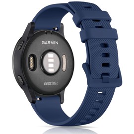 GEAK Compatible with Garmin Vivoactive 4 Watch Bands 45mm /Venu 3/Venu 2 Watch Band, 22mm Soft Silicone Replacement Bands Compatible with Garmin Forerunner 245/265/Forerunner 955/965 Watch Band