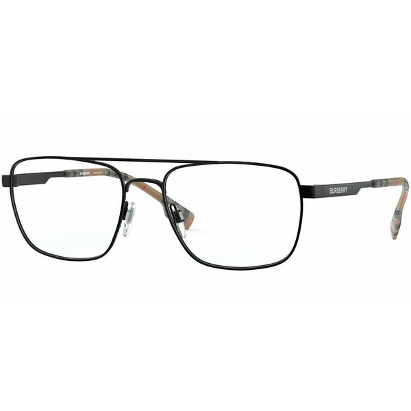 Burberry Eyeglasses BE 1340 1007 Matte Black Optical Frame New 56mm Authentic