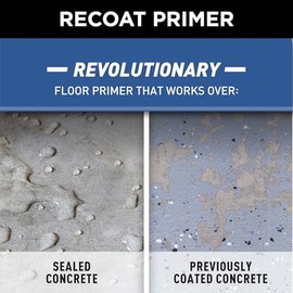 Rust-Oleum 338806 Concrete & Garage Floor Recoat Primer, Gallon, Gray