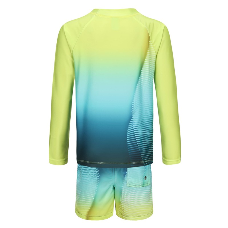 Boys Two Piece Rash Guard Swimsuits Set Kids Long Sleeve