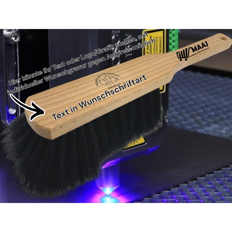 Maaj® Hand Brush Waxed with Horsehair Covering Like Grandma's Times