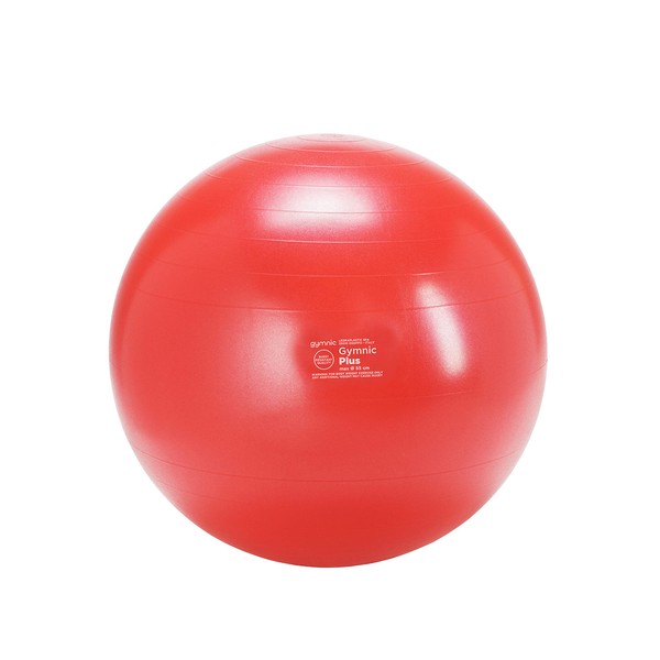 Gymnic Classic Plus Burst-Resistant Exercise Ball, Red (55 cm)