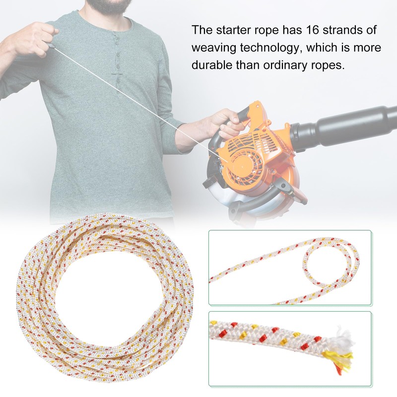 M METERXITY Recoil Starter Rope Pull Cord 5mm 10m Pull