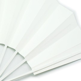 [Folding Fan with Box] Mai Fan, White, Plain, White Pearl Ribs, 9.0 inches (9 inches / 5 minutes), Made in Japan, Kyoto Fan, For Practice, Dance, Inexpensive, Special Price