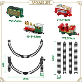 Small Train Decoration, Electric Train Set, Christmas Train Set, Christmas Tree Decoration Gift for Children, Christmas New Year Gift for Boys Girls