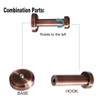 sourcing map 4pcs Wall Hook Copper Wall Mounted 1.8 Inch