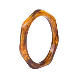 COLORFUL BLING Acrylic Tortoise Shell Acetate Mottled Cuff Bangle Resin Polygon Geometric Wrap Bracelet Wristband Jewelry for Women, 2.4 inches, Resin, resin